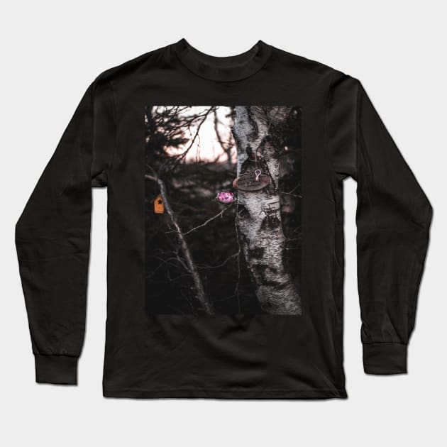Mysterious Pointe a Bouleau Forest in Tracadie, New Brunswick Canada V2 Long Sleeve T-Shirt by Family journey with God